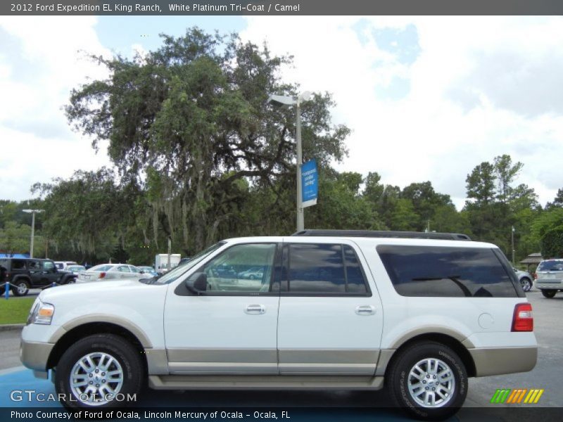 White Platinum Tri-Coat / Camel 2012 Ford Expedition EL King Ranch