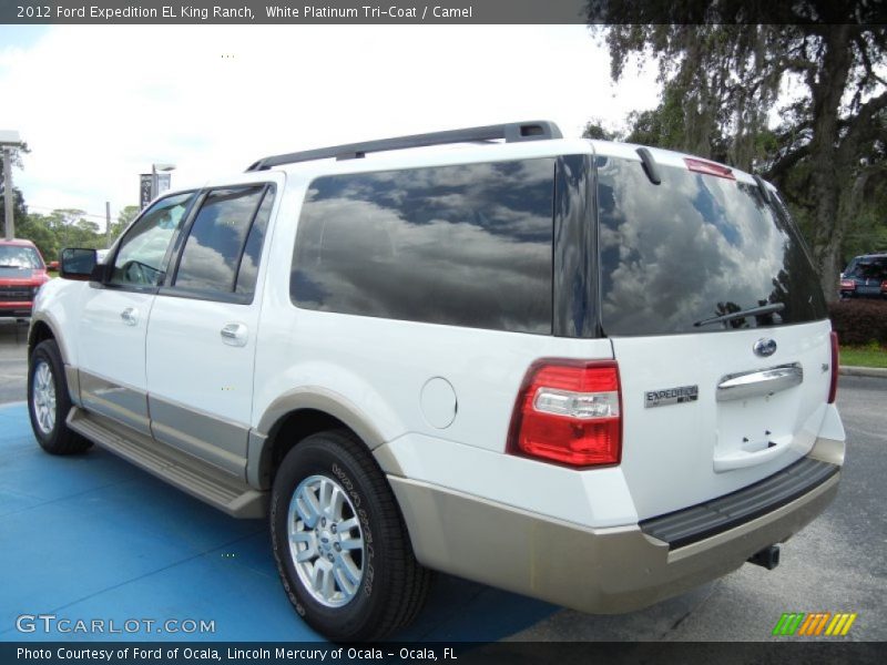 White Platinum Tri-Coat / Camel 2012 Ford Expedition EL King Ranch