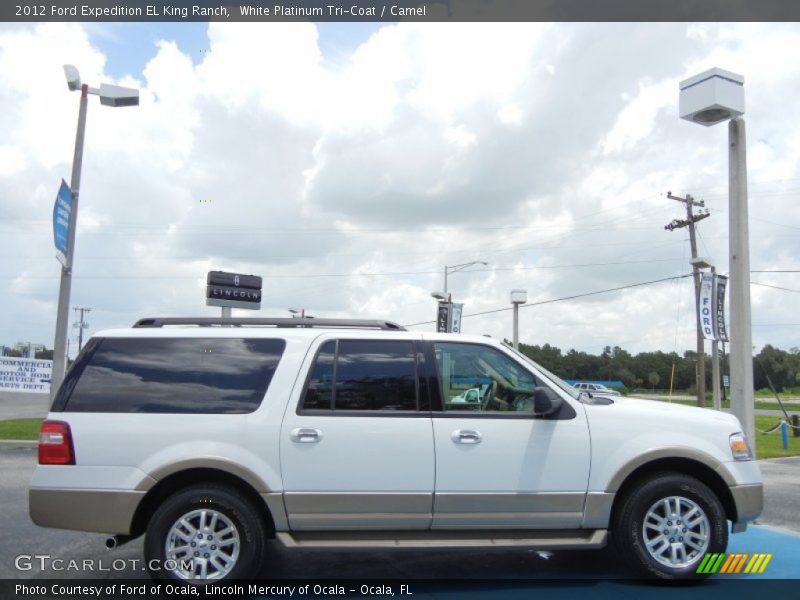 White Platinum Tri-Coat / Camel 2012 Ford Expedition EL King Ranch