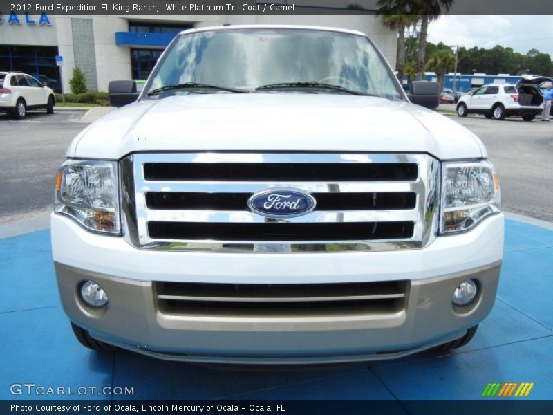 White Platinum Tri-Coat / Camel 2012 Ford Expedition EL King Ranch