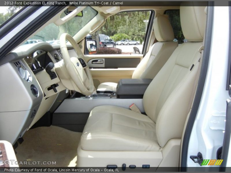 White Platinum Tri-Coat / Camel 2012 Ford Expedition EL King Ranch