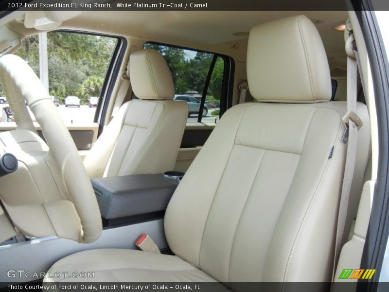 White Platinum Tri-Coat / Camel 2012 Ford Expedition EL King Ranch