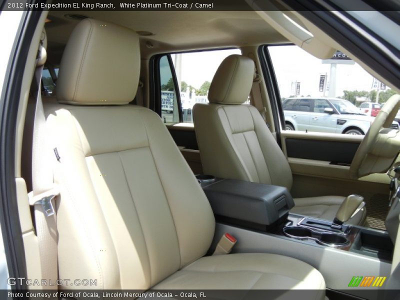 White Platinum Tri-Coat / Camel 2012 Ford Expedition EL King Ranch