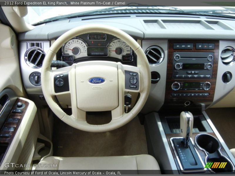 White Platinum Tri-Coat / Camel 2012 Ford Expedition EL King Ranch