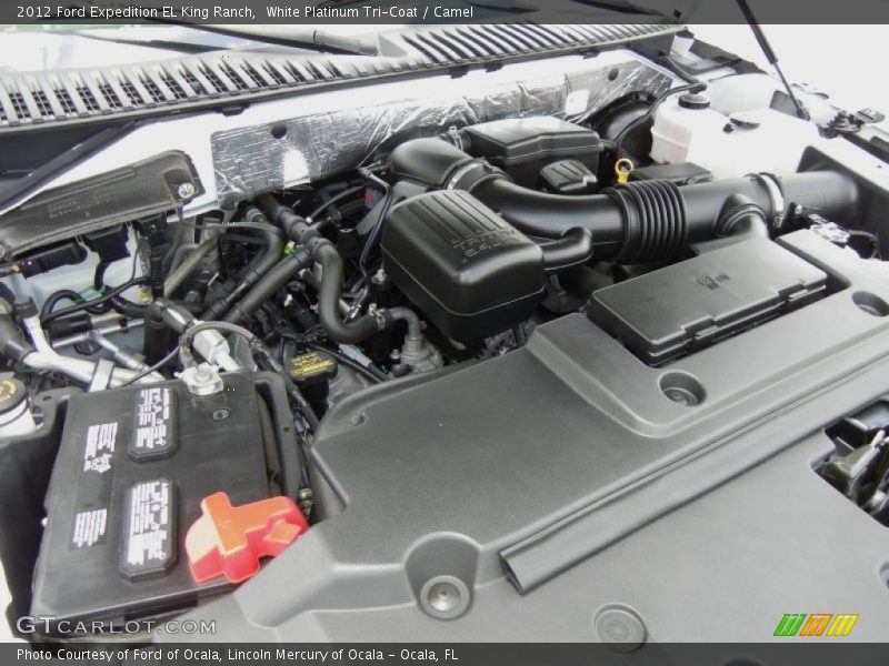 White Platinum Tri-Coat / Camel 2012 Ford Expedition EL King Ranch