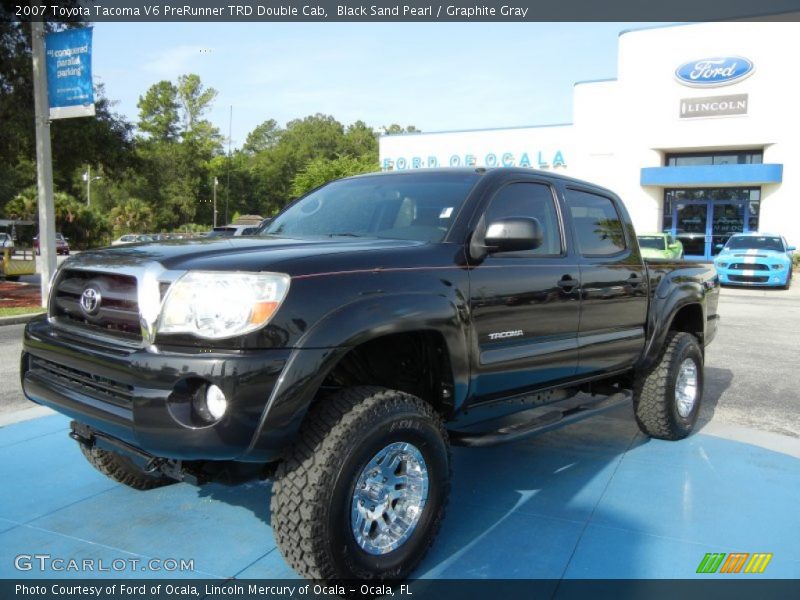Black Sand Pearl / Graphite Gray 2007 Toyota Tacoma V6 PreRunner TRD Double Cab
