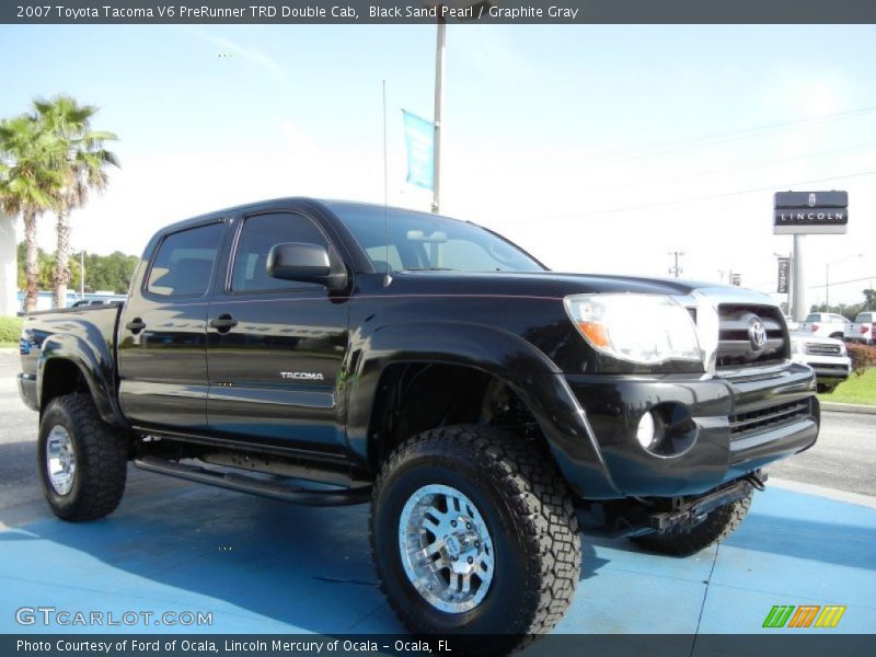 Black Sand Pearl / Graphite Gray 2007 Toyota Tacoma V6 PreRunner TRD Double Cab