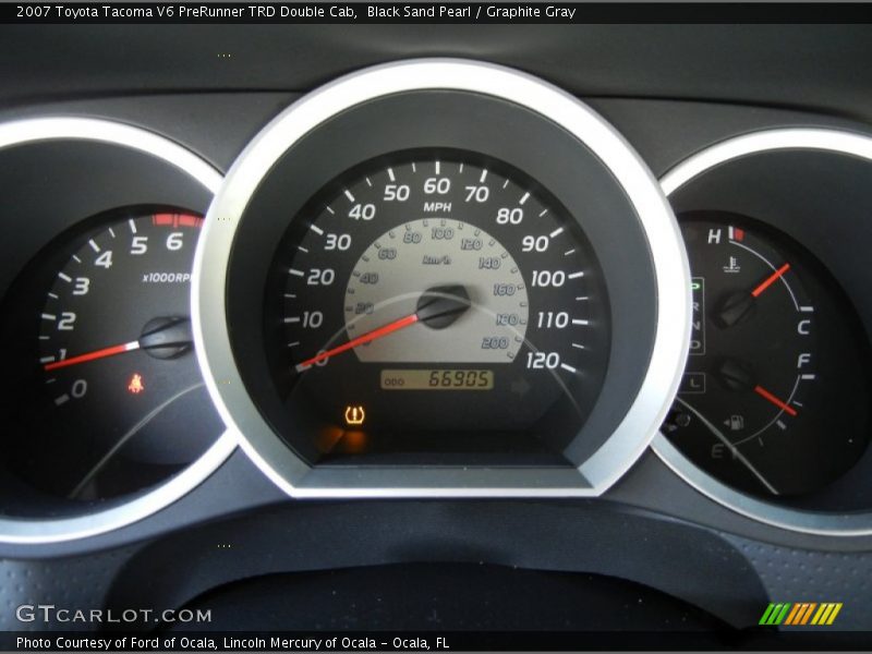 Black Sand Pearl / Graphite Gray 2007 Toyota Tacoma V6 PreRunner TRD Double Cab