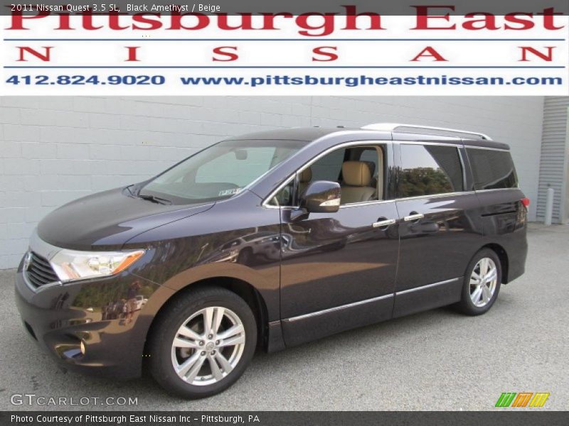 Black Amethyst / Beige 2011 Nissan Quest 3.5 SL