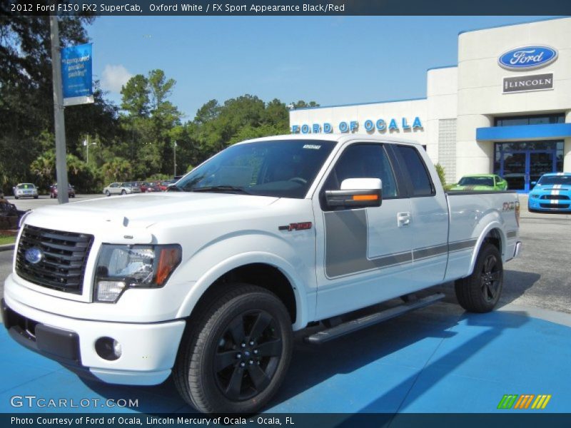 Oxford White / FX Sport Appearance Black/Red 2012 Ford F150 FX2 SuperCab