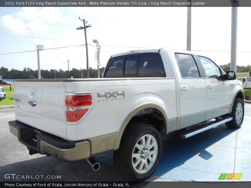 White Platinum Metallic Tri-Coat / King Ranch Chaparral Leather 2012 Ford F150 King Ranch SuperCrew 4x4