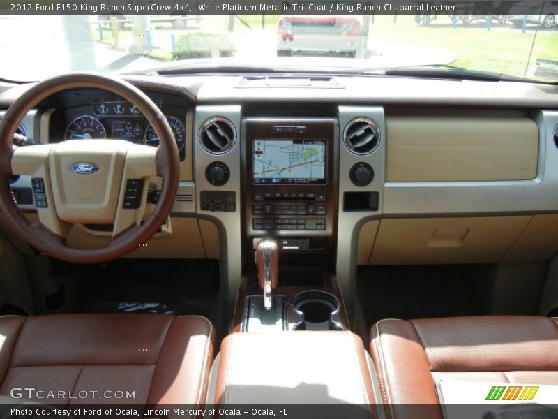 White Platinum Metallic Tri-Coat / King Ranch Chaparral Leather 2012 Ford F150 King Ranch SuperCrew 4x4