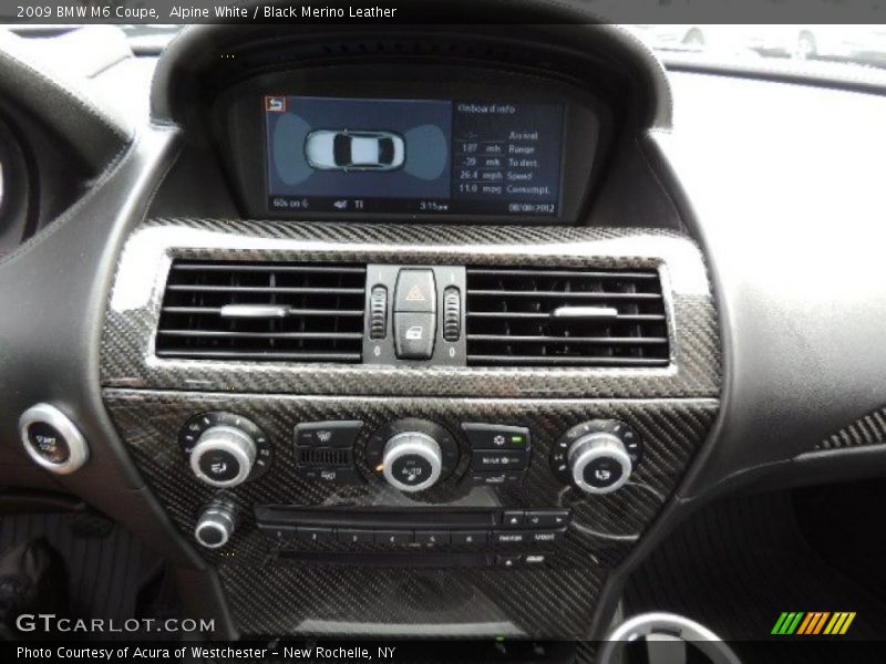Controls of 2009 M6 Coupe