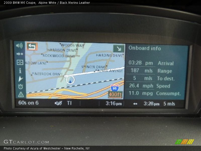 Navigation of 2009 M6 Coupe