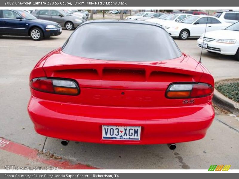 Bright Rally Red / Ebony Black 2002 Chevrolet Camaro Z28 SS Coupe