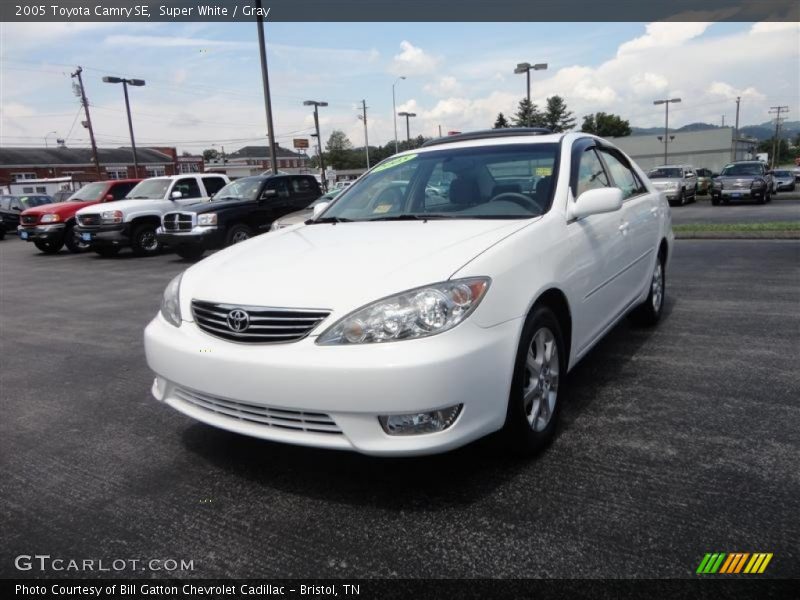Super White / Gray 2005 Toyota Camry SE