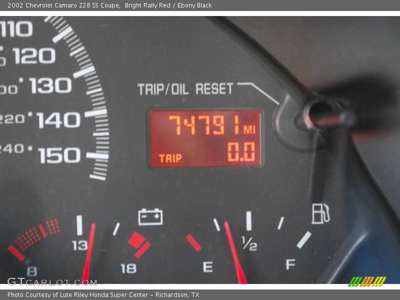Bright Rally Red / Ebony Black 2002 Chevrolet Camaro Z28 SS Coupe