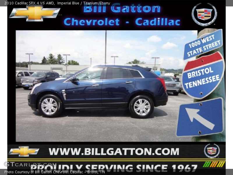 Imperial Blue / Titanium/Ebony 2010 Cadillac SRX 4 V6 AWD