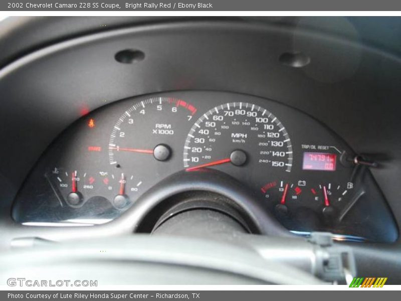 Bright Rally Red / Ebony Black 2002 Chevrolet Camaro Z28 SS Coupe