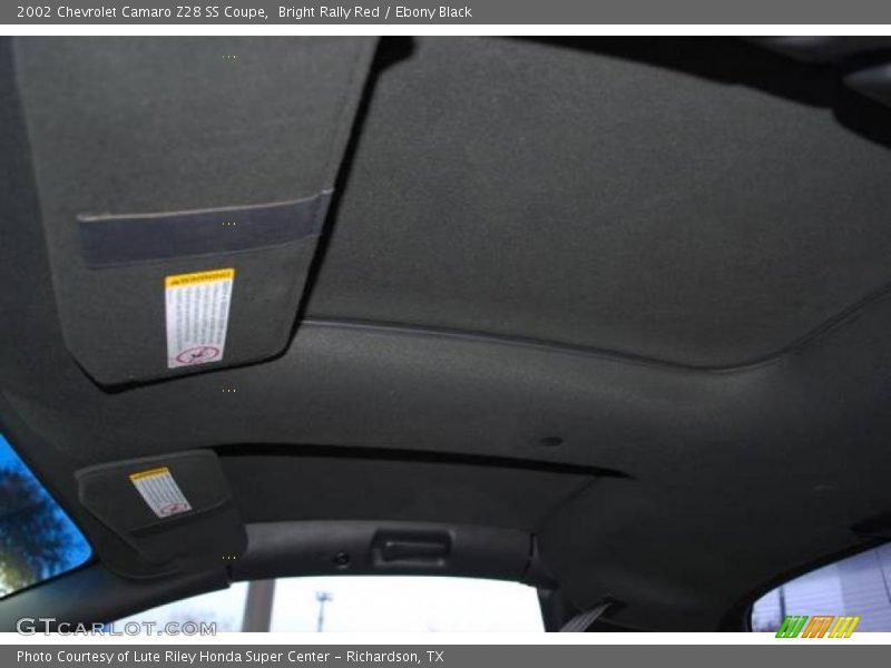 Bright Rally Red / Ebony Black 2002 Chevrolet Camaro Z28 SS Coupe