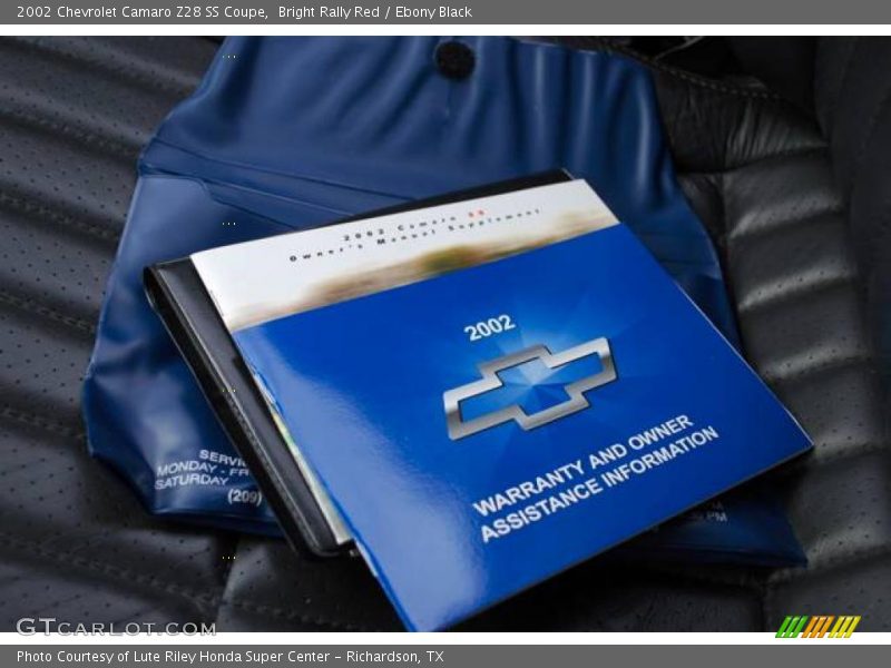 Bright Rally Red / Ebony Black 2002 Chevrolet Camaro Z28 SS Coupe