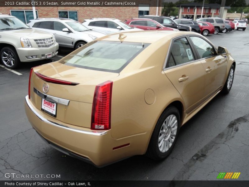 Summer Gold Metallic / Cashmere/Cocoa 2013 Cadillac CTS 3.0 Sedan