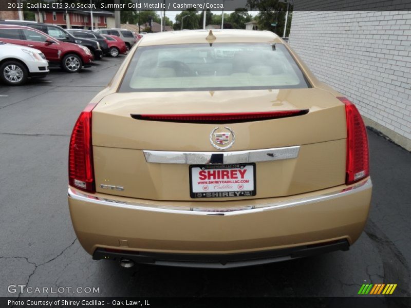 Summer Gold Metallic / Cashmere/Cocoa 2013 Cadillac CTS 3.0 Sedan