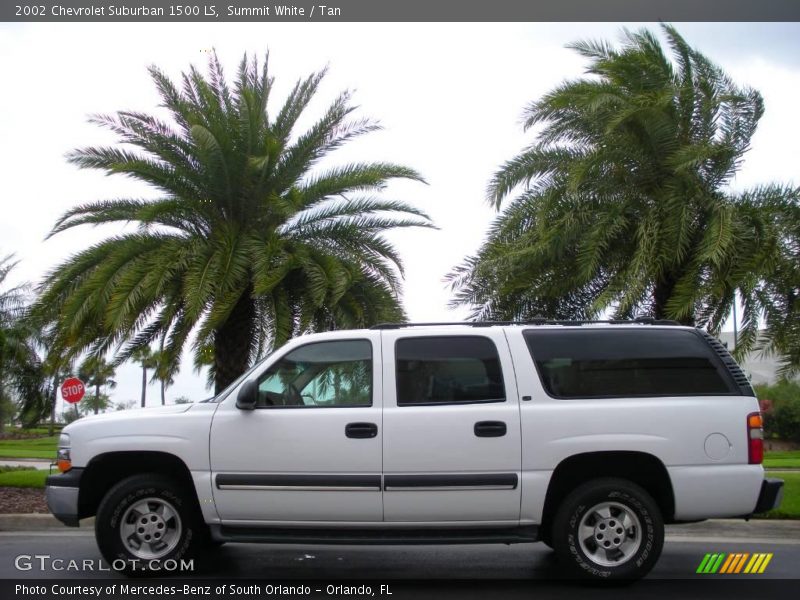 Summit White / Tan 2002 Chevrolet Suburban 1500 LS