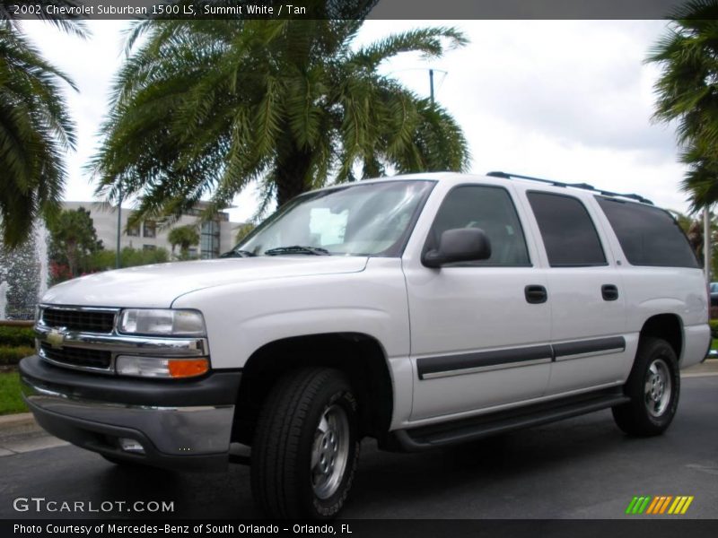 Summit White / Tan 2002 Chevrolet Suburban 1500 LS