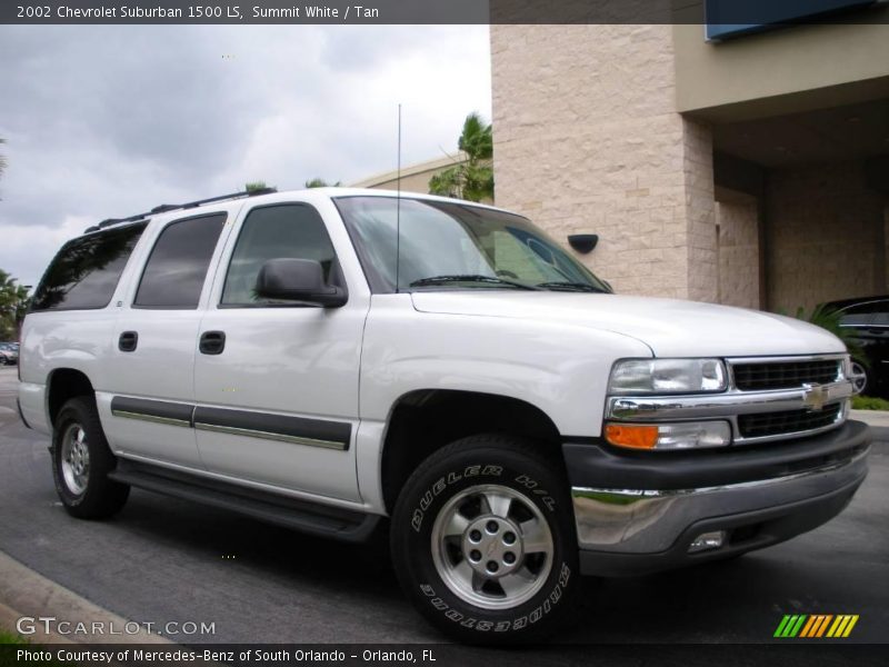 Summit White / Tan 2002 Chevrolet Suburban 1500 LS