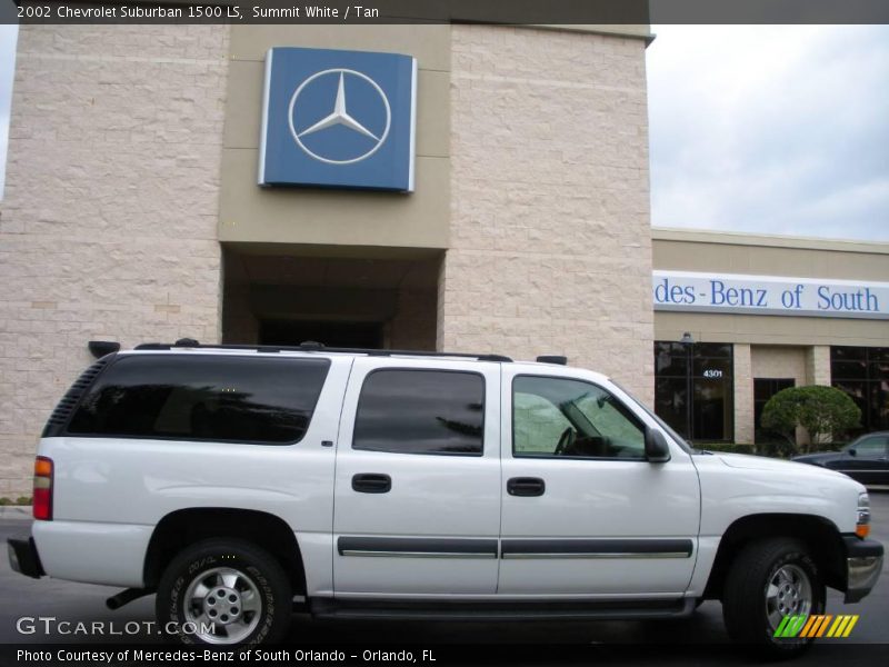 Summit White / Tan 2002 Chevrolet Suburban 1500 LS