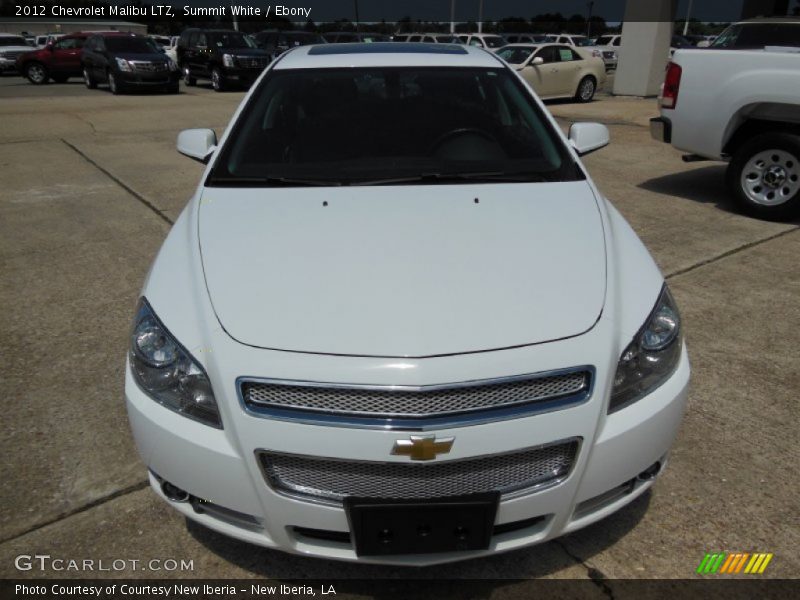 Summit White / Ebony 2012 Chevrolet Malibu LTZ