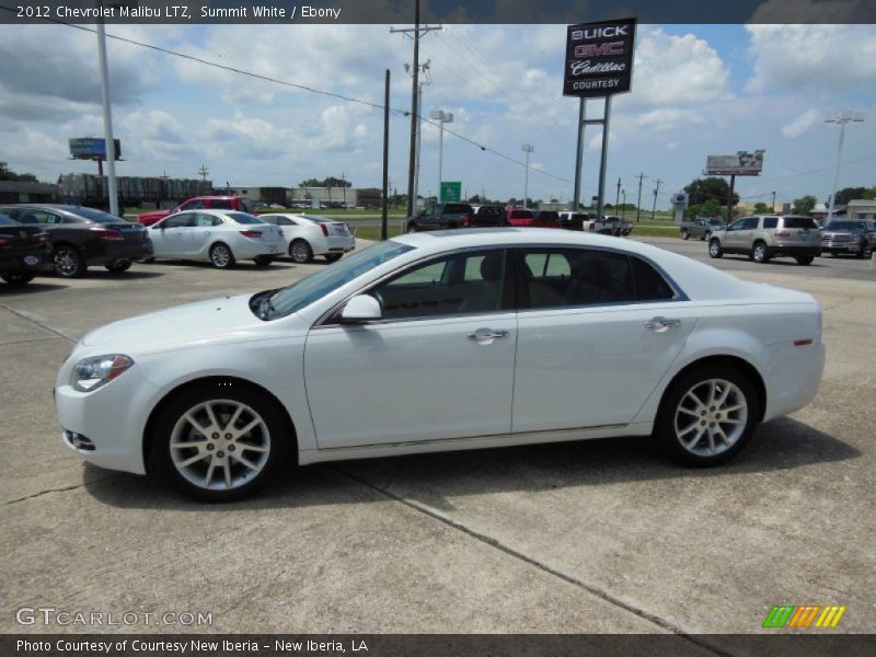Summit White / Ebony 2012 Chevrolet Malibu LTZ