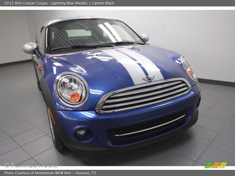 Lightning Blue Metallic / Carbon Black 2013 Mini Cooper Coupe