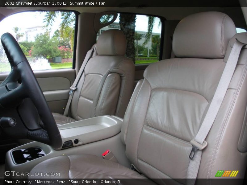Summit White / Tan 2002 Chevrolet Suburban 1500 LS