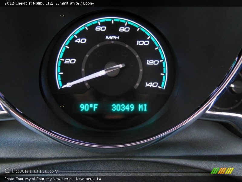 Summit White / Ebony 2012 Chevrolet Malibu LTZ