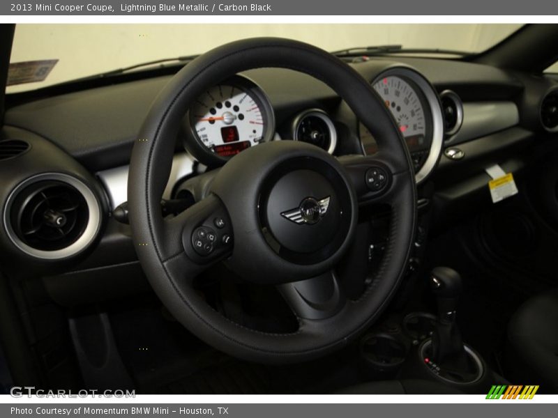 Lightning Blue Metallic / Carbon Black 2013 Mini Cooper Coupe