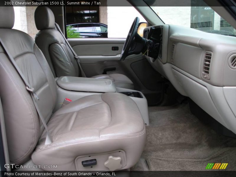 Summit White / Tan 2002 Chevrolet Suburban 1500 LS