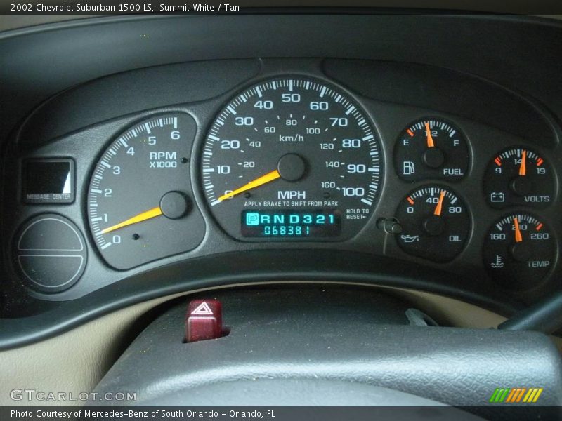 Summit White / Tan 2002 Chevrolet Suburban 1500 LS