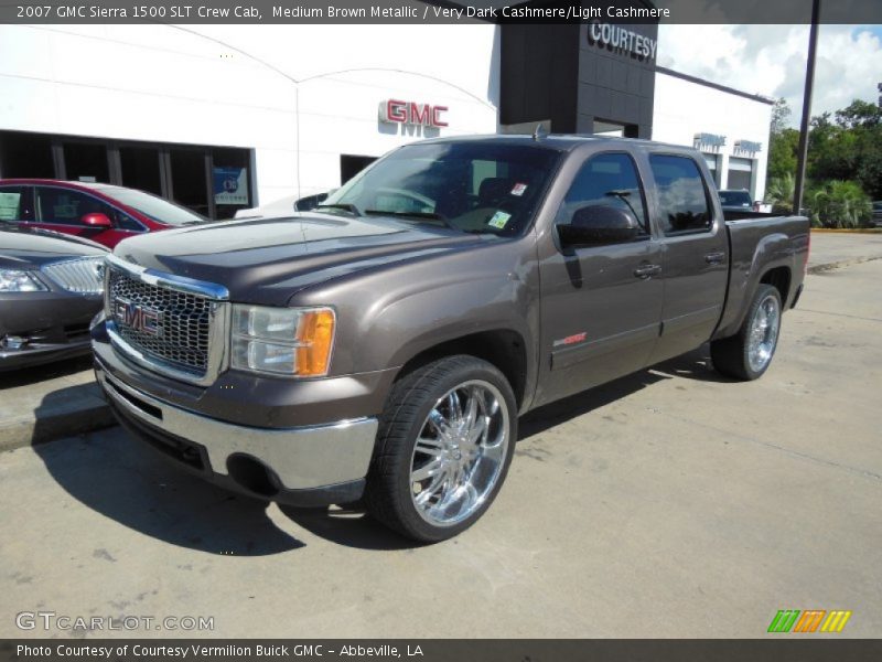 Medium Brown Metallic / Very Dark Cashmere/Light Cashmere 2007 GMC Sierra 1500 SLT Crew Cab