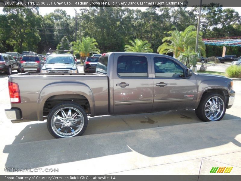 Medium Brown Metallic / Very Dark Cashmere/Light Cashmere 2007 GMC Sierra 1500 SLT Crew Cab