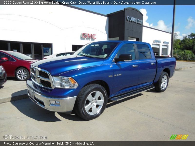 Deep Water Blue Pearl / Dark Slate/Medium Graystone 2009 Dodge Ram 1500 Big Horn Edition Crew Cab