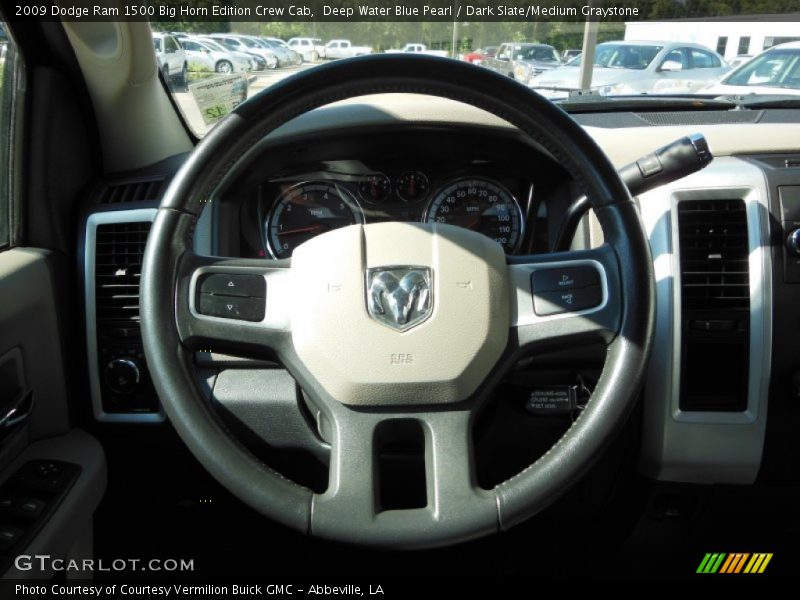 Deep Water Blue Pearl / Dark Slate/Medium Graystone 2009 Dodge Ram 1500 Big Horn Edition Crew Cab