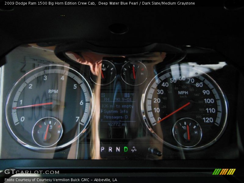 Deep Water Blue Pearl / Dark Slate/Medium Graystone 2009 Dodge Ram 1500 Big Horn Edition Crew Cab