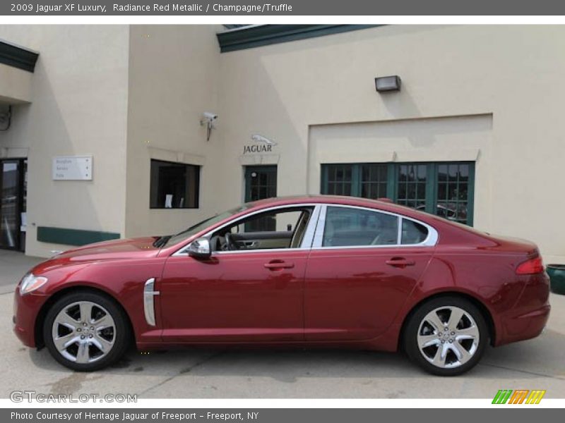 Radiance Red Metallic / Champagne/Truffle 2009 Jaguar XF Luxury