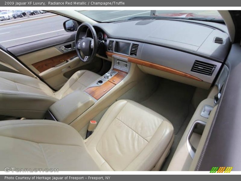 Radiance Red Metallic / Champagne/Truffle 2009 Jaguar XF Luxury