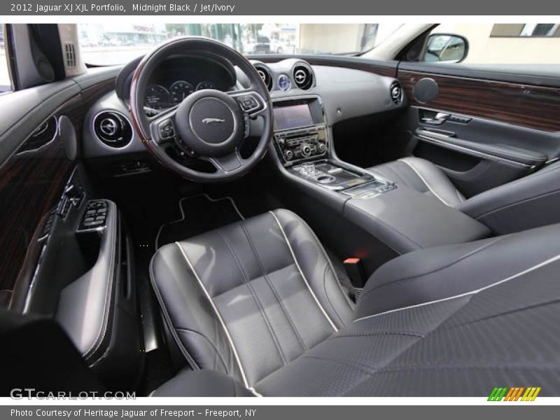 Midnight Black / Jet/Ivory 2012 Jaguar XJ XJL Portfolio