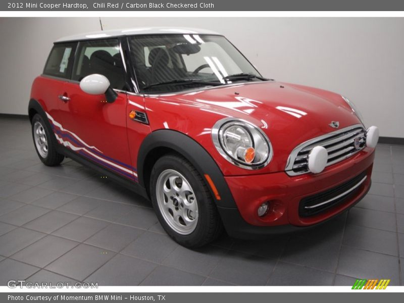 Chili Red / Carbon Black Checkered Cloth 2012 Mini Cooper Hardtop