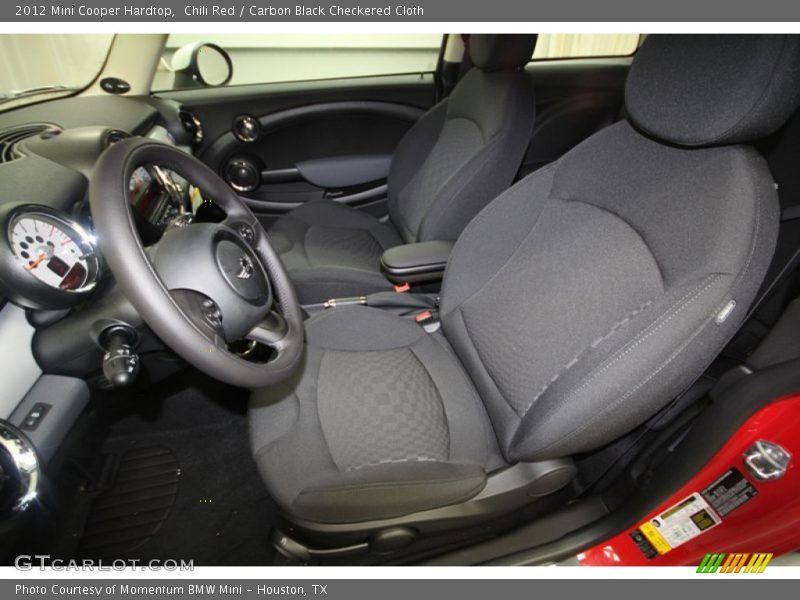 Chili Red / Carbon Black Checkered Cloth 2012 Mini Cooper Hardtop