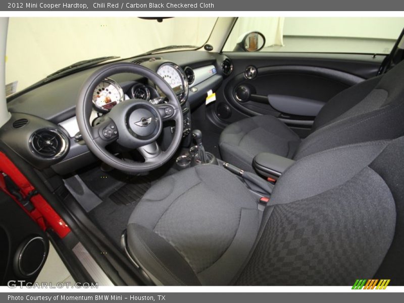 Chili Red / Carbon Black Checkered Cloth 2012 Mini Cooper Hardtop